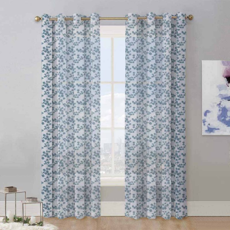 Ariana Powder Blue Curtains | Budget Curtains